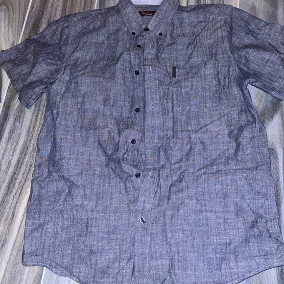 Ben Sherman Navy Solid short sleeve Button-Up Shirt - Picture 6 of 6